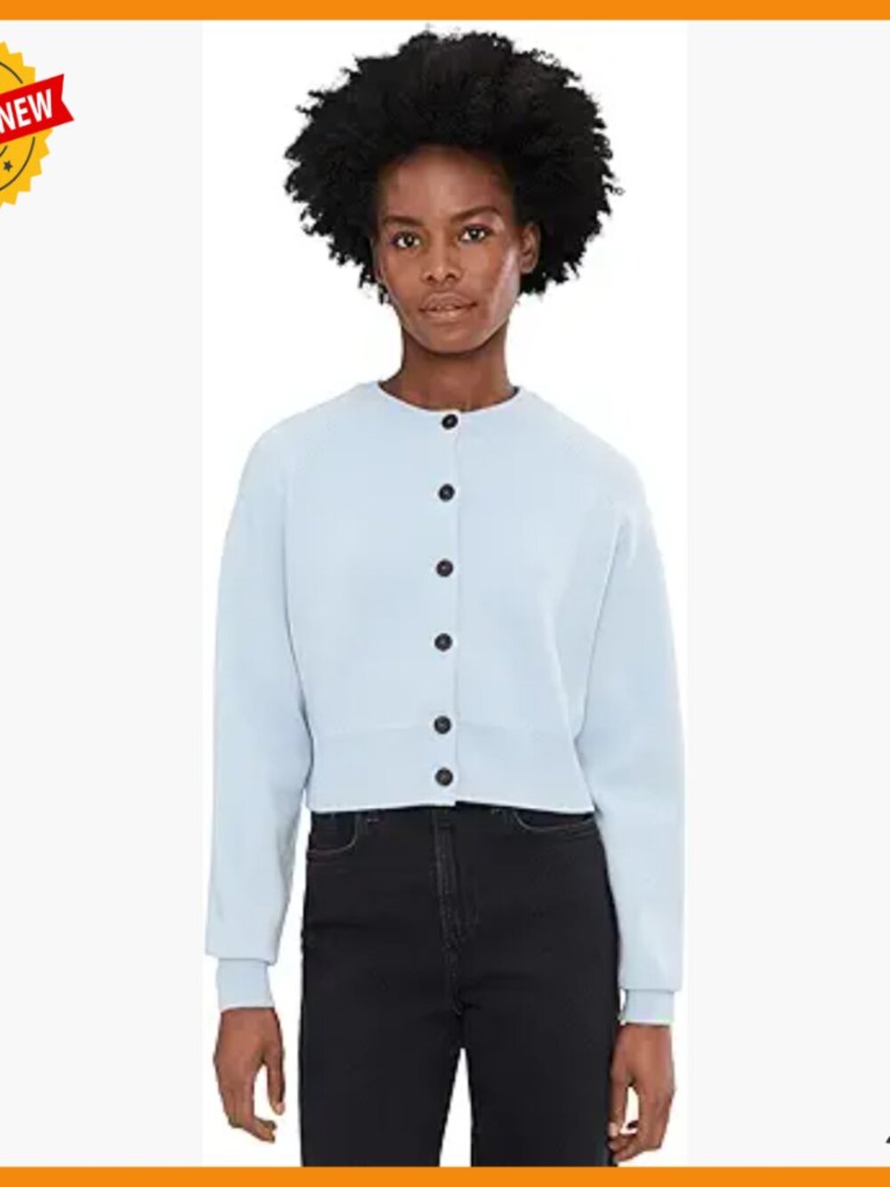 Merino Wool Cropped Cardigan Raglan Sleeve Sweater Women's
